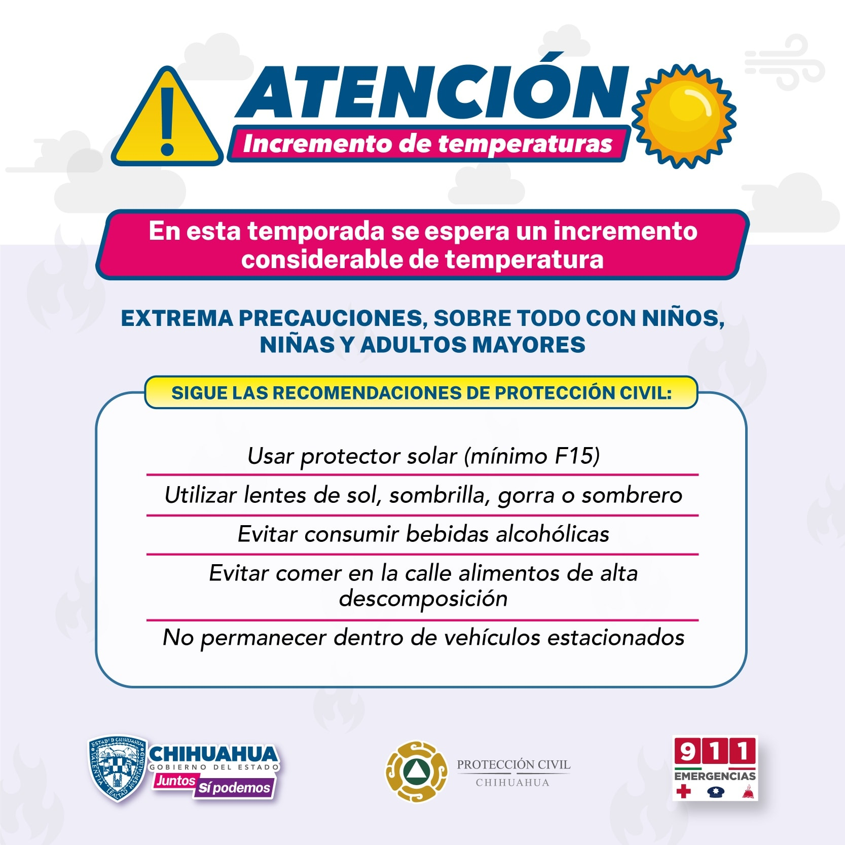 Emite Protección Civil Estatal Recomendaciones Ante Presencia De Altas Temperaturas En El Estado 7709